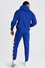 Tall Man Hooded Tracksuit With Trippy Face