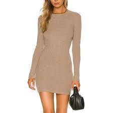 Bb Dakota Dresses | Taupe Knit Sweater Dress Mini | Color: Brown/Tan | Size: S | Shop_Akg's Closet
