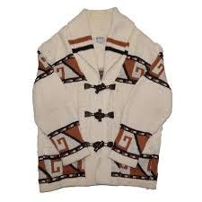 Vintage Tundra Wool Knit Cardigan Sweater Size Small