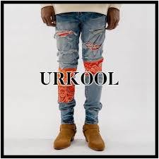 URKOOL Unisex Denim Street Style Jeans