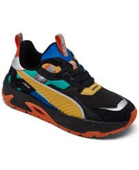 Puma Big Kids Rs-trck Pinball Casual Sneakers from Finish Line - Black, Multi - Size 6.5