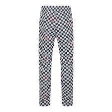 Checkered trousers with brand name Palm Angels