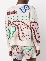 RHUDE - intarsia knit sweater - men - Wool/Cashmere - M - Neutrals