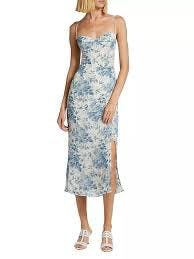 Shop Reformation Kourtney Sleeveless Floral Midi-Dress | Saks Fifth Avenue