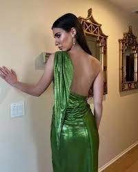 Felicia Green Metallic Dress