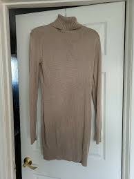 Patty Boutik Women's Xl Beige Turtleneck Long Sleeve Sweater Tunic