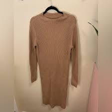Gap Dresses | Nwt Camel-Colored Ribbed Sweater Dress | Color: Tan | Size: L | Jamiensmith12's Closet