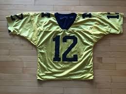 Vintage 90s Michigan Wolverines 12 College Football Reversible Jersey