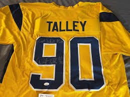 DARRYL TALLEY #90 WVU MOUNTAINEERS Signed Jersey AUTO JSA COA Eat Sh*t Pitt FAST